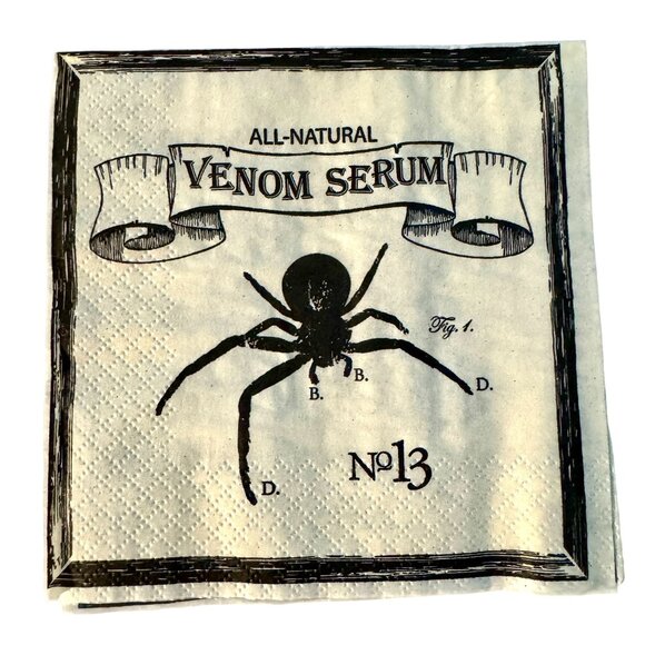 Halloween Napkins Gothic Themed Black & White Lot Of 12 For Collage Mixed Media - Picture 9 of 10